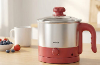 HAVELLS Culinox Multicook Kettle Multi Cooker Electric Kettle(1.2 L, Pink, Silver)