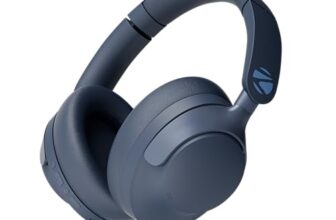 ZEBRONICS Silencio 111,Over Ear Wireless Headphone,Hybrid ANC (50dB),55*Hrs Backup,Transparency Mode,40mm Titanium Drivers,3 EQ Modes,ENC,Gaming Mode,Dual Pairing,Rapid Charge,Bluetooth v5.4 (Blue)