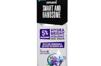 Smart And Handsome 5% Niacinamide Hydrabright Xcellence™ Face Serum | Fades Pigmentation For Brighter Skin | Bakuchiol Promotes Even Skin Tone | Alpha-Arbutin Gives Spot Free | Dermatologist Approved | 30ml