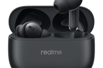 realme Buds T310 True Wireless in-Ear Earbuds with 46dB Hybrid ANC, 360° Spatial Audio, 12.4mm Dynamic Bass Driver, Upto 40Hrs Battery and Fast Charging (Vibrant Black)