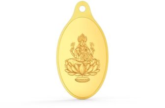 Joyalukkas 24K (999) Purity Gold Coin Pendant | Yellow Color | Lakshmi Design (2Gram).