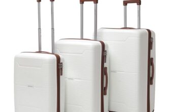 VLITE Columbia Set of 3 (S+M+L) Lightweight Polypropylene Suitcase | Anti-Theft Double Zipper | Built-in Number Lock | Spacious & Durable Luggage | 3-Year Warranty