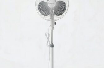 amazon basics 16-Inch Pedestal Fan | Tilting Head | 1400 RPM | Silent Operation| 400mm Sweep Length (Grey)