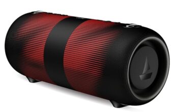 Boat Stone 1200 Pro, 60W Boat Signature Sound, 76.2mm Drivers, TWS,7.5H Battery, Built-in Mic, Carry Strap,IPX6, Bluetooth Speaker, Wireless Speaker, Portable Speaker (Twilight Black)