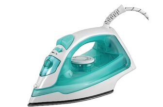 Cello Steamy Neo Steam Iron, Blue (240 V AC, 50 Hz, 1300 W) | Large Water Tank inlet | Easy Grip Fabric Selector Knob | Scratch resistant Non Stick Sole Plate