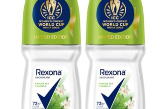 Rexona Matcha Tea & Vanilla Antiperspirant Roll-On | for Women |72H Odour Protection | Limited Edition Pack – ICC Women’s Cricket World Cup India 2025 |50 ML (Pack of 2)
