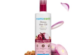 Mamaearth Onion Hair Oil with Onion Oil & Redensyl for Hair Fall Control | Boosts Hair Growth | Adds Strength & Shine | 200 ml