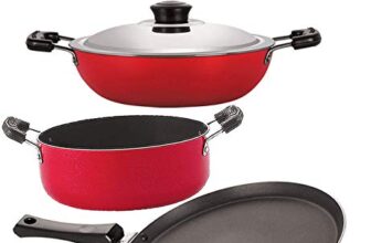 Nirlon Dishwsher Safe Non Stick Gift Cookware Set of 4 Pieces (FT13_FP11_DKD(J)_CS24)