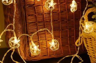 Homesake® 20-Led Fairy Lights for Decorations, Waterproof String Lights, Warm White, LED Lights, Festive Decor, Diwali Decorative Light, Light, Led Lights for Decoration (Moon & Star) 5M, 2Pin Plug