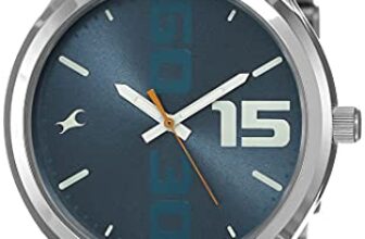 Fastrack Bold Quartz Analog Blue Dial Silver Stainless Steel Strap Watch for Guys – NT38051SM05
