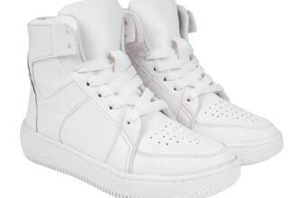 Shoetopia Girls JM-31 White Sneaker – 7 UK (Girls-JM-31-White)
