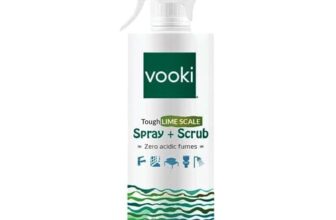 Vooki Ecofriendly Tough Lime Scale Hard Water Stain Remover, Spray and Scrub Cleaner for Bathroom,Taps, Faucet, Basins, Showers & Floor Tiles Cleaner, Home and Commercial Use – 500 ml (Pack of 1)