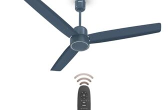 Havells EPIC BLDC Ceiling Fan 1200mm, 380 RPM, Savings upto 65%, Reverse Rotation, 4 Modes (Boost, Sleep, Breeze, Mop), Low Wattage 30W, Low Noise, Air Flow:225 CMM, 3 Year Warranty, Denim Blue
