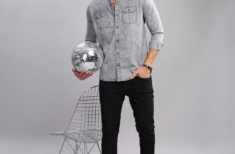 AIDAN PAUL Men Washed Casual Grey Shirt