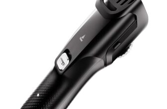 boAt Slazer S100 Beard Trimmer For Men, 300 min runtime,2X Fast Charging, USB Type C, Metallic Finish, Adjustable Comb, Stainless Steel Blades, 2 Years Warranty (Phantom Black)