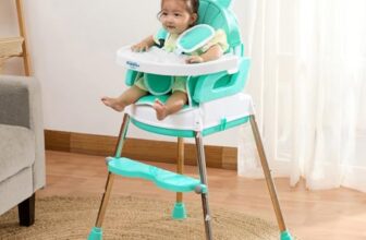 Amazon Brand – Supples 3-in-1 High Chair for Babies and Kids | Sea Green | Supports up to 15 Kg Weight | Detachable & Portable | Safe for Kids from 6 Months to 3 Years