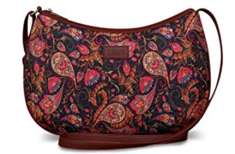 ZOUK 100% PeTA Approved Vegan Leather Paisley Print Shoulder Bag for Women
