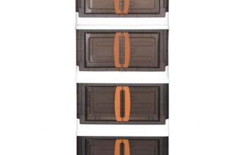 CELLO Foldable Plastic Cupboard for Storage | DIY Collapsible Wardrobe & Luggage Organizer | PP Cabinet for Clothes | White Finish
