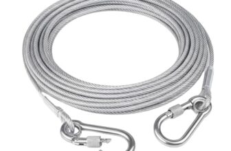 Heavy Duty Stainless Steel Clothesline Rope with Safety Hooks – 10 Meter Portable Steel Wire Laundry Drying Line, Rust Resistant Multipurpose Hanging Cable for Balcony, Travel, Camping, Home & Outdoor Use