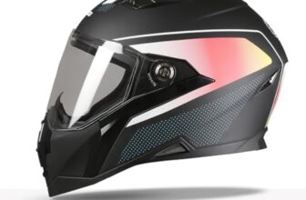 TVS Racing Anti Matter FullFace Helmet for Bike &Motorcycle Riders-DOT & ISI Certified-Lightweight ABS Shell, UV Resistant-Ventilated Comfort Liner, Quick-Release Visor & Chin Strap(Matt Black Red/XL)