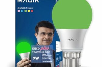MAGIK Deco Plus 9 W (Green) LED Bulb | B22 Base | Decorative Light for Home, Festive & Party Ambience | Energy-Efficient & Long-Lasting | Pack of 1