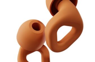 Zenz Unwind Ear Plugs for Sleeping, Reusable Silicone Earplugs for Snoring, Yoga, Focus & Travel, 27dB Noise Reduction, 4 Sizes XS/S/M/L, Soft Comfortable Fit with Case (Blaze Orange, One Size)