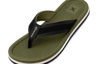 Kraasa DailyStep Men’s Diabetic Footwear | Doctor Inspired | Wide Toe Box | Orthopedic Flip Flop | Pressure-Relief Cushion | Anti-Skid Waterproof EVA Slipper for Men Olive UK 8
