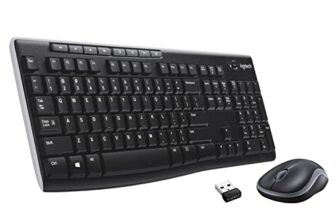 Logitech MK270r Wireless Keyboard and Mouse Combo for Windows, 2.4 GHz Wireless, Spill-Resistant Design, 8 Multimedia & Shortcut Keys, 3-Year Battery Life, PC/Laptop Black