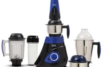 Preethi Eco Fresh Mixer grinder | 750 Watt Mixie | Made fresh, stays fresh | Food Sense Technology| Grinding+ Storage jar | MG-282 (Blue)