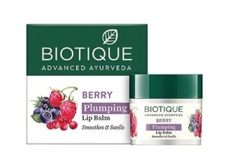 Biotique Berry Plumping Lip Balm | Smooths and Nourishing| Swells lips| Moisturized and hydrated | Long Lasting Protection and Refreshing |100% Botanical Extracts| All Skin Types | 12G