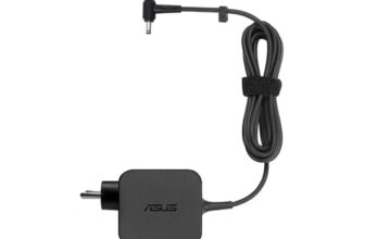 Asus Vivobook Charger Adapter 45w 20V/19V 2.37A Pin Size 4.0mm x 1.2mm with Indian Plug for AD45-01B ADP-45ZE B ADP-45AW UX21A X540 X507 X510 X515 Black