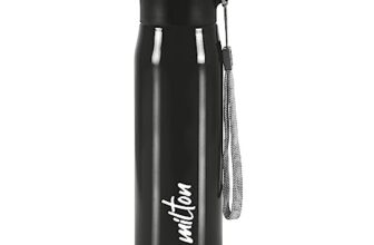 MILTON Handy 650 Stainless Steel Sipper Water Bottle 690 ml, Single Walled, ISI Certified I Leak Proof Lid, Rust Proof I For School, Office, Gym I Black
