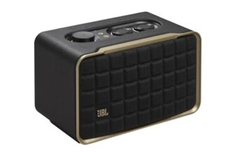 JBL Authentics 200, Smart Home WiFi Speaker and Music Streaming, Voice Assist and Bluetooth Connectivity, Automatic Calibration, Compatible with Google Home & Amazon Alexa, Retro Design in Black