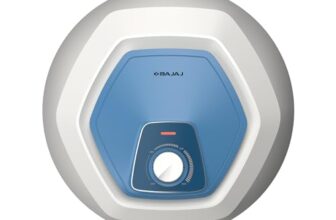 Bajaj Armour series Contempo 6L Storage Water Heater For Home|5 Star Rated Geyser For Bathroom|20% More Hot Water*|Thermostat Knob|Shock Resistant & Rust Proof|Child Safety Mode|4-Yr Warranty|White