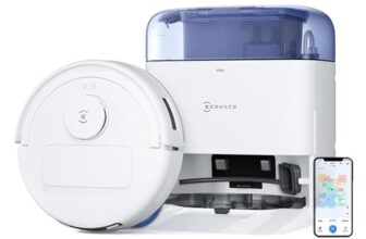 ECOVACS DEEBOT MINI Omni 2 in 1 Robot Vacuum Cleaner & Mop, 2025 New Launch, 9000 Pa, Self-Emptying Omni Station, ZeroTangle 2.0, TrueMapping 2.0, 45℃ Hot Air Dry, Deep Mopping, One-Touch Self-Clean