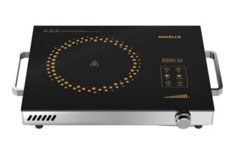 Havells 2200 Watt Infrared Induction Cooktop With Digital Display| Glo TC22-6KV Surge Protection| Sensor Touch| SS304 Food grade grill| 1 Year Door step Warranty By Havells