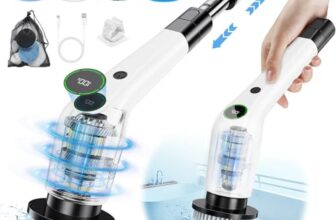 9-in-1 Cordless Electric Spin Scrubber for Bathroom & Home | 7+ Brush Heads, Adjustable Speeds, LED Display, Long Handle | Powerful 350RPM Cleaning Brush for Floor (3)