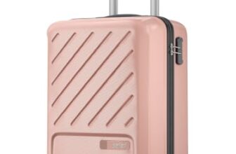Safari Cabin Symphony 56cm Trolley Bag Hard Case Polypropylene, 8 Spinner Wheels, 360 Degree Wheeling Carry on Luggage, Travel Bag, Suitcase for Travel, Trolley Bags for Travel, Dusky Peach