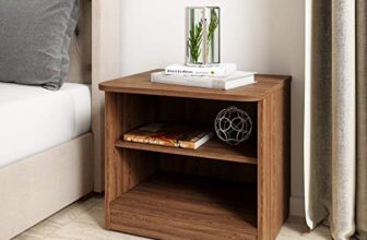 Amazon Brand – Solimo Polaris Modern Engineered Wood Oak Finish Modern Bed Side Table (Imperial Teak)