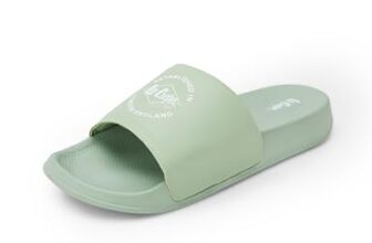 Lee Cooper LC8527F Men’s Slider | Cushioned & Comfortable | Everyday Comfort, Lightweight and Flexible_LC8527FPAL GREEN_41EU / 7UK