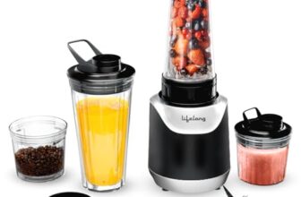 Lifelong 700 Watts Nutri Blender for Smoothie and Juices – 4 Bullet Jars 700 & 500ml – 100% Copper Motor Bullet Mixer Grinder for Kitchen – Smoothie Maker with Sipper Jar – Stainless Steel Blades