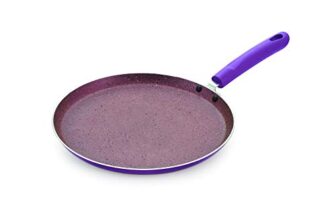 Nirlon Regal Purple Pure Grade Virgin Aluminium Non-Stick Induction Base Flat Tawa 26cm|Purple