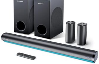 CrossBeats Blaze B2000 5.2 Dolby Home Theater Speaker 900W for TV with 2 subwoofer Satellite Speakers, soundbar for smart tv | HDMI eARC, USB & Aux | Bluetooth Sound bar Music System Home Theatre