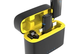 LEKATO Wireless Microphone with Noise Cancellation | Dual Channel Mic Wireless for iPhone & Type-C Android Smartphone | Mic for Video Recording, YouTube, Vlogging, Live Streaming