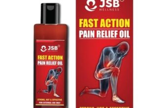JSB Joint Pain Oil For Fast Action Relief – For Knee, Back, Neck Pain – 100ML – Remains Hot Upto 10Hrs – Swelling & Joint Inflammation Relief – Ayurvedic Herbal Oil – Muscle Relief – 100% Natural