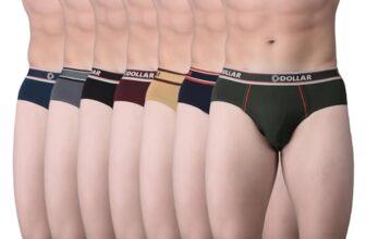 Dollar Bigboss Men’s Pack of 7 Combed Solid Cotton Brief with Anti-Microbial Odour Control (8905203758210_MBBR-04-MDSTE-PO7-CO1-S24_XXL) Assorted
