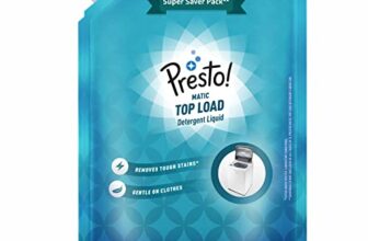 Amazon Brand – Presto! Matic Top Load Liquid Detergent, Refill Pack | 2 Litre | Removes Tough Stains | Gentle On Clothes | Protects Fabric Color | Refreshing Fragrance | Bleach-Free & Phosphate-Free