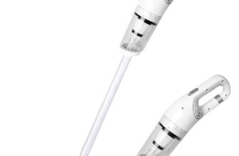 Lufjika Multifunction Handheld Vacuum Cleaner, 13000 Pa Powerful Suction, Rechargeable Battery, Low Noise, Vacuum Cleaner Perfect for Hard Floor, Carpet, Pet Hair, Home, Office, Car (White) (A1)