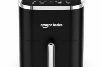Amazon Basics 3.5L Electric Air Fryer | 1200 W | Temp. Settings Up to 200°C | 7 Pre-set Options | 360° High Speed Air Circulation | Non-Stick Coated | Touch Control Display | Black|BIS Certified