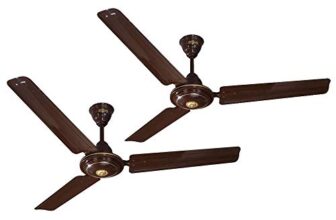 ACTIVA Apsra 1200mm Ceiling Fan (Pack of 2) | 390 RPM High Speed | BEE 1 Star Rated | Anti-Dust Coating | Energy Efficient Motor | Brown | 2 Year Warranty